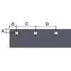 96" x 6" x 3/8" High Carbon Steel Cutting Edge Blade - Sno-Way 29 / 29T