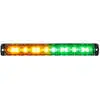 9.75" Surface Mount Warning Tricolor, 36 LED Amber/Green/White Clear Lens