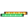 9.75" Surface Mount Warning Dual-Color, 24 led Amber/Green Clear Lens