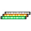 9.75" Surface Mount Warning Tricolor, 36 LED Amber/Green/White Clear Lens