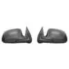 99-02 Chevrolet Pickup Silverado Mirror Assembly Kit, Heated Flat Glass with Black Cap, Electric Pair