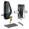Black Locking Kason Side Door Handle, 3/8&quot; x 2-3/4&quot; Shaft for Utilimaster