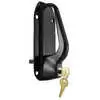 Black Locking Side Door Kason Handle with 3/8" x 1-15/16" Shaft, Key Required to Lock
