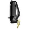 Black Locking Side Door Kason Handle with 3/8&quot; x 1-15/16&quot; Shaft, Key Required to Lock