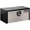 Black Steel Underbody Truck Tool Box with Stainless Steel Door 18" x 18" x 24"