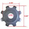 Conveyor Chain Sprocket, 8-Tooth, 1-1/2&quot; Shaft for 667X Chain - Buyers SaltDogg 3010846
