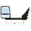 Deluxe Manual Mirror Assembly for 102" Body - Driver side - Black - Left Side Velvac 714519