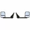 Deluxe Remote Mirror Assembly with deluxe mirror heads and lighted arms for 102" Body, Black - Pair - Fits Ford Super Duty F-250 to F-750