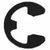"E" Type Retaining Ring - Phosphate & Oil