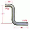 Extension to Muffler Aluminized.  Fits 98-01 GMC Conventional 