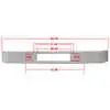 Front Bumper, White (Powder Coated) 94" x 9.5" - Fits Ford F59 Chassis on Utilimaster body