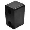 Heavy Duty Rubber Dock Bumper with 3.5" Hole Centers - 6.125" x 4" x 3.5" 