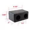 Heavy Duty Rubber Dock Bumper with 3.5" Hole Centers - 6.125" x 4" x 3.625"