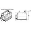 Horizontal Plastic Hydraulic Pump Reservoir fits Monarch, 6.75" x 6.75" x 9", 203 Cubic Inch Usable, 0.88 Gallon Usable
