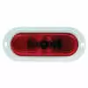 LED Red Oval Stop/Tail/Turn Light with White Flange Mount - Truck-Lite 66254R