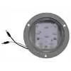 LED Round Clear Dome Light White Flange Mount, 6 Diodes