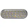 LED White oval warning light has 7 selectable flash patterns