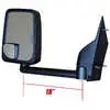 Left 2020 Standard Heated Remote Mirror Assembly for 102" Body Width - Driver side - Black - Fits GM - Velvac 714567
