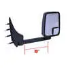 Left 2020 Standard Heated Remote Mirror Assembly with Light for 96" Body Width - Driver side - Black - 03-On Ford E-Series - Velvac 715457