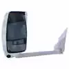 Left 2020 White Mirror Assembly - Deluxe Head with Blind Spot Camera for 102" Wide Body - Fits Ford E Series - Velvac 719357