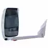 Left 2020 White Mirror Assembly - Deluxe Head with Blind Spot Camera and Light for 96" Wide Body - Fits Ford E Series - Velvac 719331