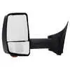 Left 2020XG Deluxe Heated Remote / Manual Mirror Assembly with Light for 96" Body Width - Driver side - Black - Velvac 716347