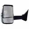 Left 2020XG Heated Remote / Manual Mirror Assembly with Signal Arrow for 96&quot; Body Width - Chrome - Fits Ford E Series - Velvac 716413