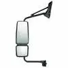 Left Heated Manual Mirror Assembly with Light and CB Antenna Ready - Driver side - Black  - Fits International DuraStar ProStar WorkStar