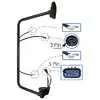 Left Loop with Wires for Heated Motorized head, black - Fits Frieghtliner M2 106/112 &amp; Business Class
