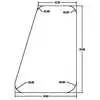 Left side windshield glass - 28"H x 19.93W - Fits Grumman Olson Kurbmaster and Route Star w/ Ford Chassis