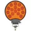 Maxxheat Round 15 LED Heated Work Light with Amber Lens, 12/24VDC - 4.8" Diameter x 1.5" Deep