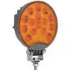 Maxxheat Round 15 LED Heated Work Light with Amber Lens, 12/24VDC - 4.8" Diameter x 1.5" Deep