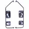 Mirror Assembly Stainless Steel with Preset, Pair - 35-1/2" x 10" - Velvac