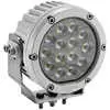 Round high-powered LED work light with white housing