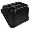 Organizer Caddy - Black Plastic - Holds Documents, Cups &amp; More.