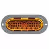 Oval LED Yellow Light with Gray Flange - Truck-Lite 60096Y