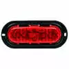 Oval Red LED Stop / Tail / Turn Lamp with Black Flange - 26 Diode - Truck-Lite 60256R