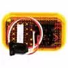 Rectangular Yellow LED Turn Signal Light- 70 Diode - 5.31" x 3.4" - Truck-Lite 45251Y