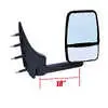 Right 2020 Deluxe Manual Mirror Assembly for 102" Body - Passenger side - Black - Velvac 715454