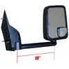 Right 2020 Standard Heated Remote Mirror Assembly for 102" Body Width - Passenger side - Black - Fits GM - Velvac 714568