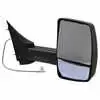 Right 2020XG Deluxe Heated Remote / Manual Mirror Assembly with Light for 96" Body Width - Passenger side - Black - Velvac 716354