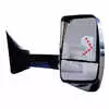Right 2020XG Heated Remote / Manual Mirror Assembly with Blind Spot Camera and Signal Arrow for 96&quot; Body Width - Chrome - Fits Ford E Series - Velvac 717546