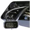 Right Chrome Heated Mirror Assembly with CB Antenna Mount - Fits Freightliner M2 106/112 & Business Class