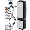 Right Heated Motorized Mirror Head with Light - Passenger side - Black - Fits International DuraStar WorkStar ProStar 