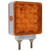 Right Square Pedestal Double Mount Light Red/Amber