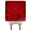 Right Square Pedestal Double Mount Light Red/Amber
