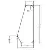 Side Windshield Glass, 32.44"H x 13.91"W