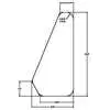 Side Windshield Glass, 32.44"H x 16.02"W