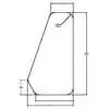 Side Windshield Glass, 32.44"H x 18.1"W