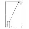 Side Windshield Glass, 32.60"H x 17.19"W